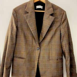 Mango Plaid Women Blazer